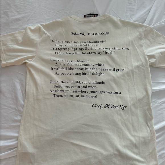 Gucci Cream T-Shirt with Poetic Print Limited Edition - Picture 2 of 2